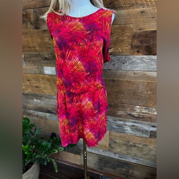 KAVU WOMEN'S LANDRY Sleeveless sz l Kavu Landry Sleeveless Romper Coral Flash - Picture 4 of 16